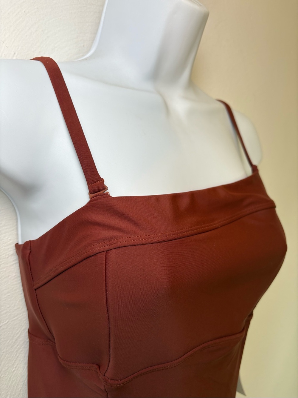 NWT Seea Bolinas Surf One Piece Swim Suit FP Movement Brown Walnut M - Picture 2 of 12